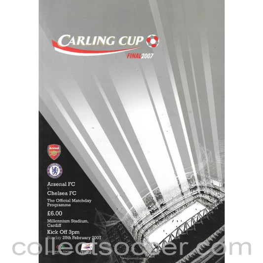 2007 League Cup Final Programme Arsenal v Chelsea