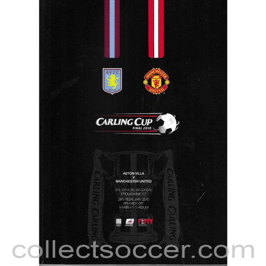 2010 League Cup Final Programme Aston Villa v Manchester United