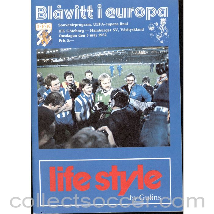 1982 UEFA Cup Final Programme Gothenburg v Hamburg
