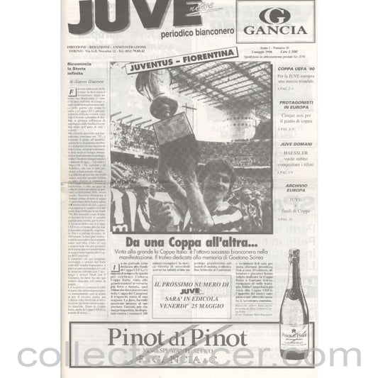1990 UEFA Cup Final Official Programme Juventus v Fiorentina