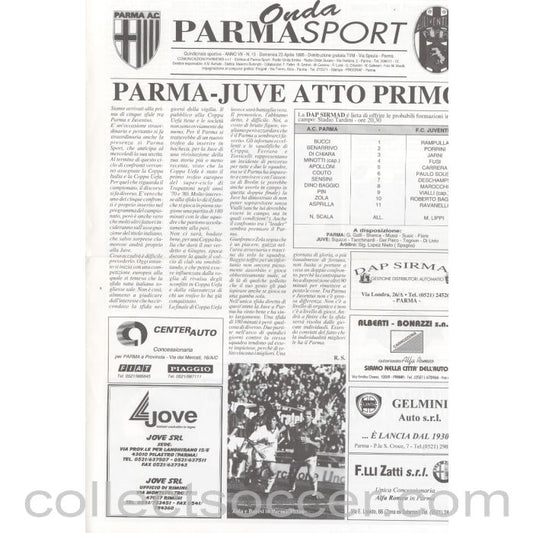 1995 UEFA Cup Final Newspaper Issue Parma v Juventus 1st leg