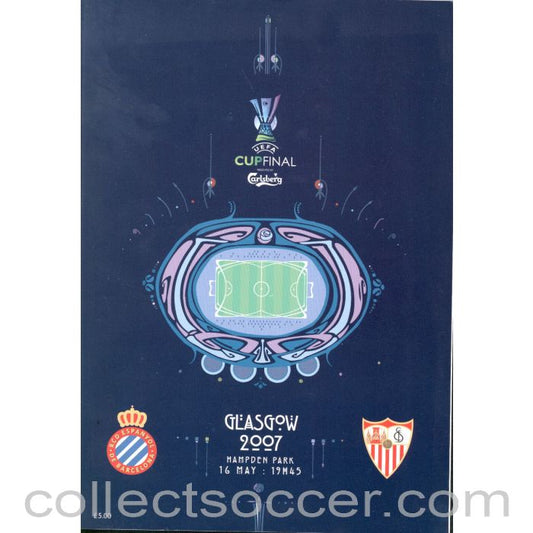 2007 UEFA Cup Final Programme Espanyol v Seville