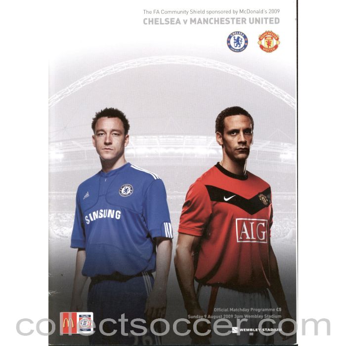 2009 Community Shield Programme Chelsea v Manchester United