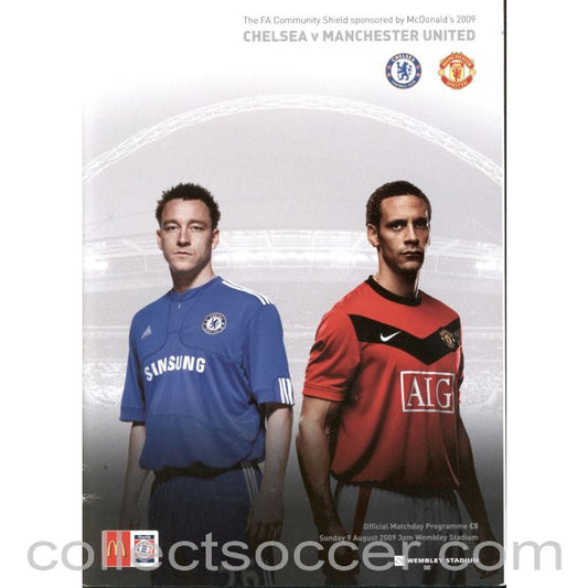 2009 Community Shield Programme Chelsea v Manchester United
