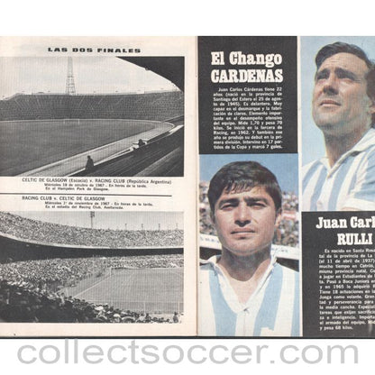 1967 Intercontinental Cup Final Programme Racing v Celtic