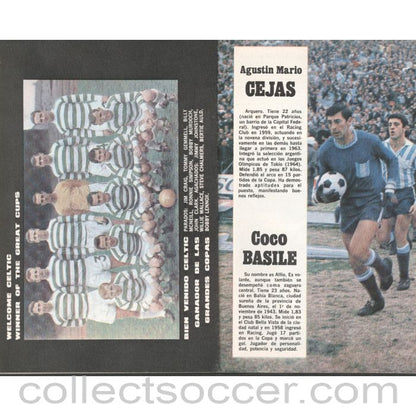 1967 Intercontinental Cup Final Programme Racing v Celtic