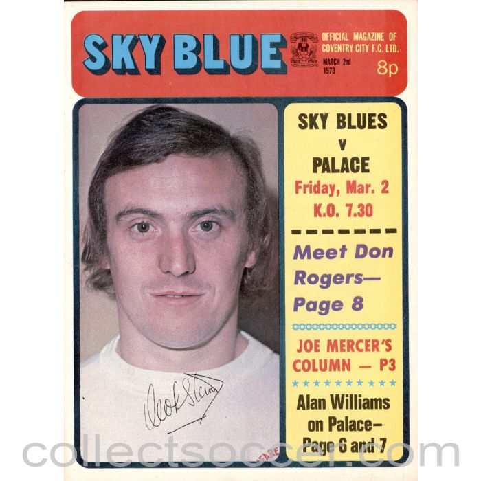 1973 - Coventry City FC v Crystal Palace 2/3/1973
