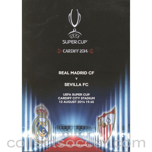 2014 Super Cup Final Programme Real Madrid v Sevilla