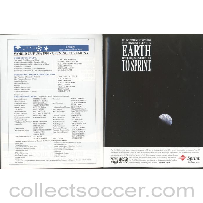 1994 World Cup Gameday Programme - Chicago Edition