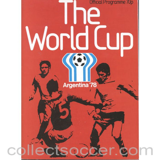 1978 World Cup UK Issued Tournament Programme
