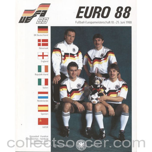 1988 European Championship Official Tournament Programme