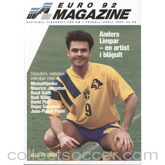 1992 European Championship Tournament Programme