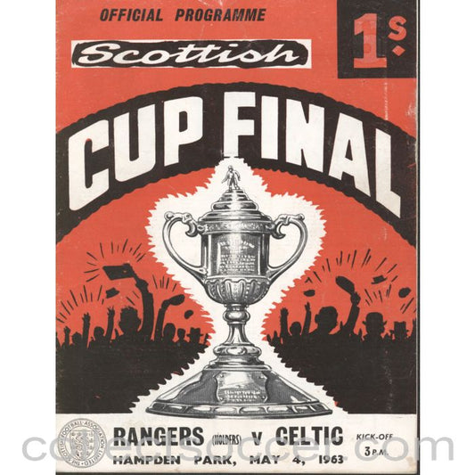 1963 Scottish Cup Final Glasgow Rangers v Celtic Official Football Programme