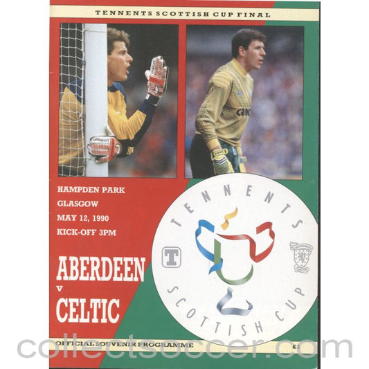 1990 Scottish Cup Final Aberdeen v Celtic Official Football Programme