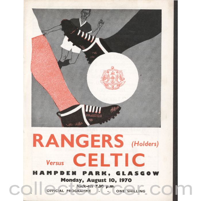 1970 Glasgow Cup Final Rangers v Celtic Official Football Programme