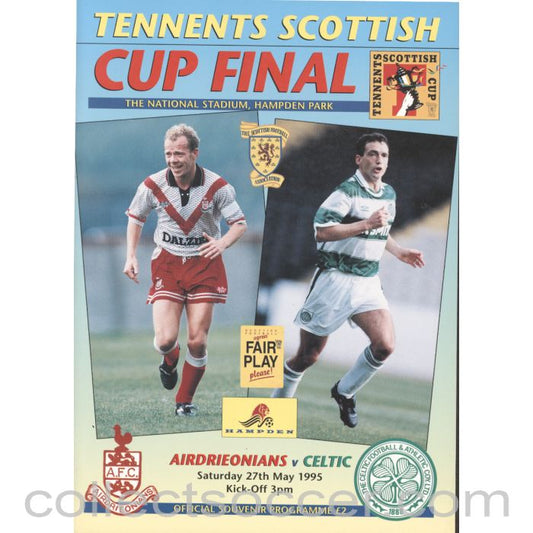 1995 Scottish Cup Final Airdrieonians v Celtic Official Football Programme