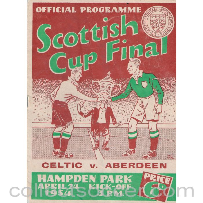 1954 Scottish Cup Final Celtic v Aberdeen Official Programme