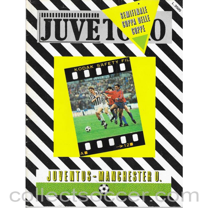 1984 - Cup Winners Cup Semi Final Juventus v Manchester United 25/4/1984 programme