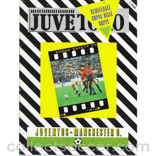 1984 - Cup Winners Cup Semi Final Juventus v Manchester United 25/4/1984 programme