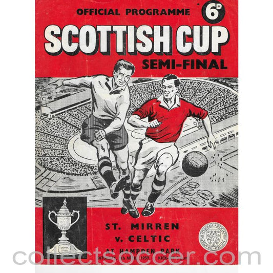 1959 Scottish Cup Semi Final St Mirren v Celtic Official Football Programme