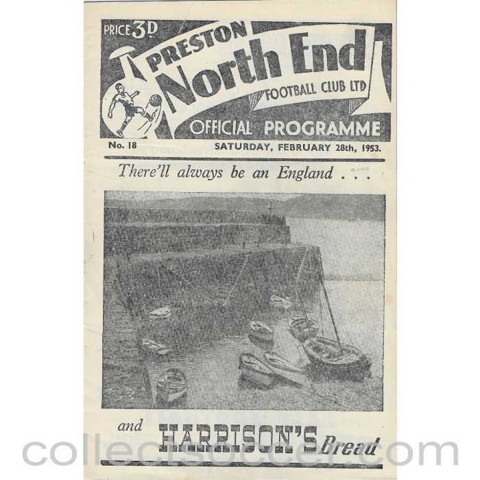 1953 - Preston North End v Chelsea 28/02/1953 Football Programme Mint Condition