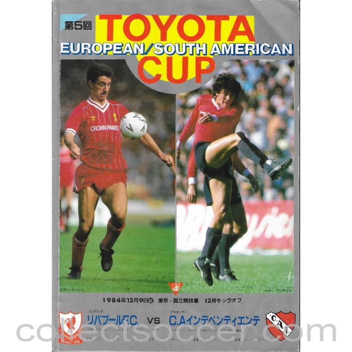 1984 Club World Cup / Toyota Cup Liverpool V Independiente Football Programme