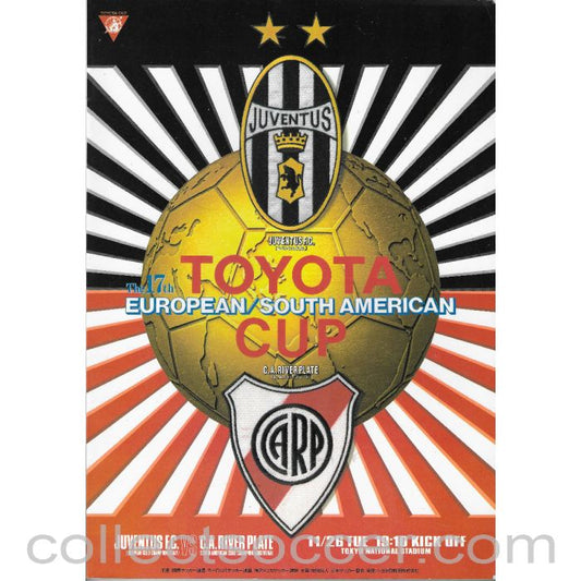 1996 Club World Cup / Toyota Cup Juventus v River Plate Football Programme