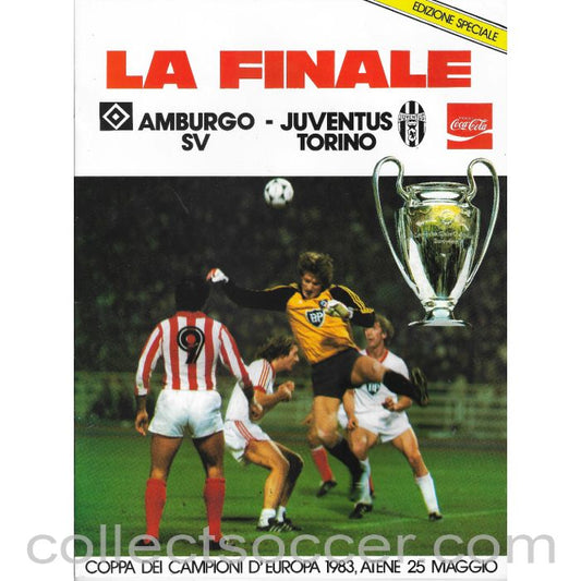 1983 European Cup Final Hamburg v Juventus Official Programme Italian Edition