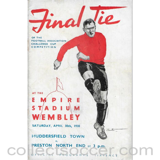 1938 - 1938 FA Cup Final Huddersfield Town v Preston North End Programme