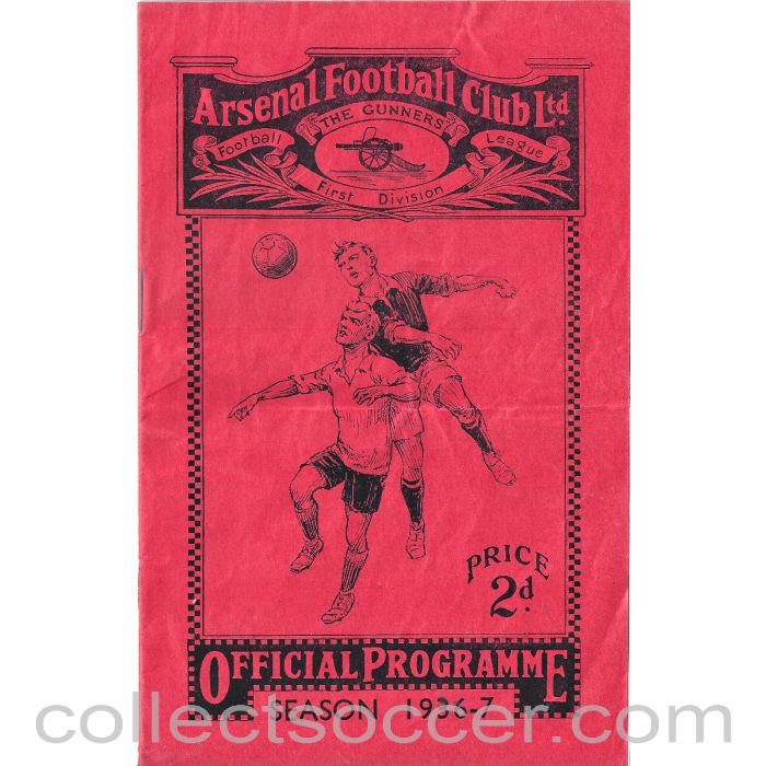 1937 - 1937 FA Cup Semi Final At Arsenal West Bromwich Albion v Preston North End Programme