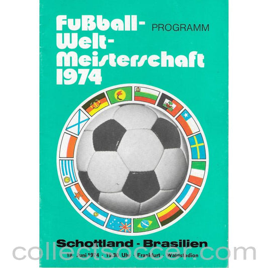 1974 - 1974 Football World Cup Scotland v Brazil programme
