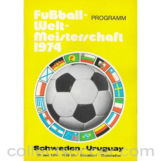 1974 - 1974 Football World Cup Sweden v Uruguay Programme