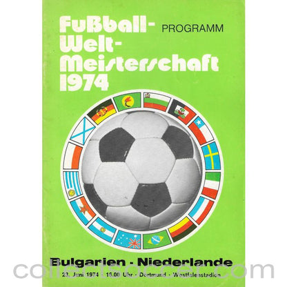 1974 - 1974 Football World Cup Bulgaria v Netherlands Programme