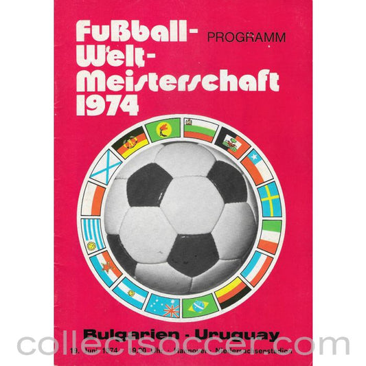 1974 - 1974 Football World Cup Bulgaria v Uruguay Programme