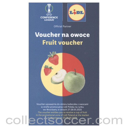 2025 - 2025 UEFA Europa Conference League Chelsea v Real Betis Lidl Voucher
