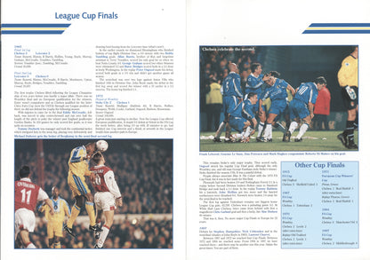 1998 Coca Cola League Cup Final Menu - Chelsea Team Winners Dinner