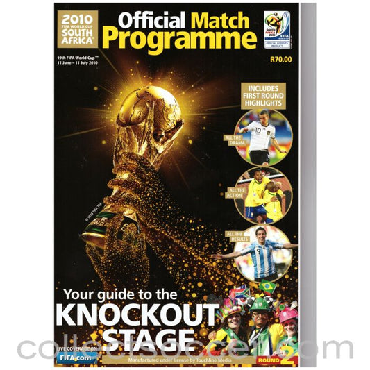 2010 World Cup Final Official Programme Knock Out Stages