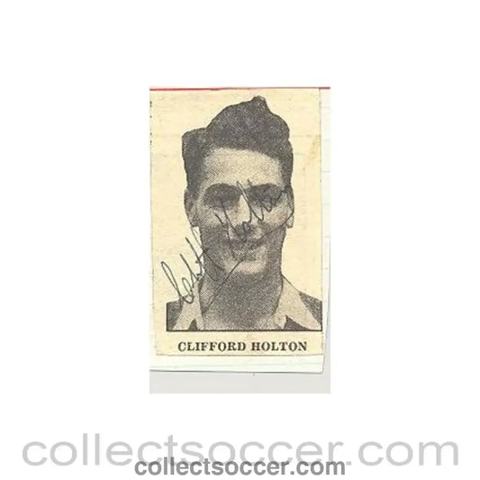 Signed Newspaper Cutting Photograph Clifford Holton