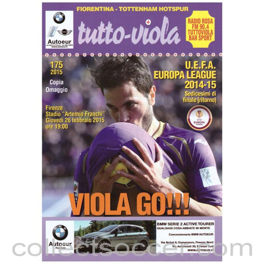 2015 - Fiorentina v Tottenham Hotspur Official Programme 26/02/2015