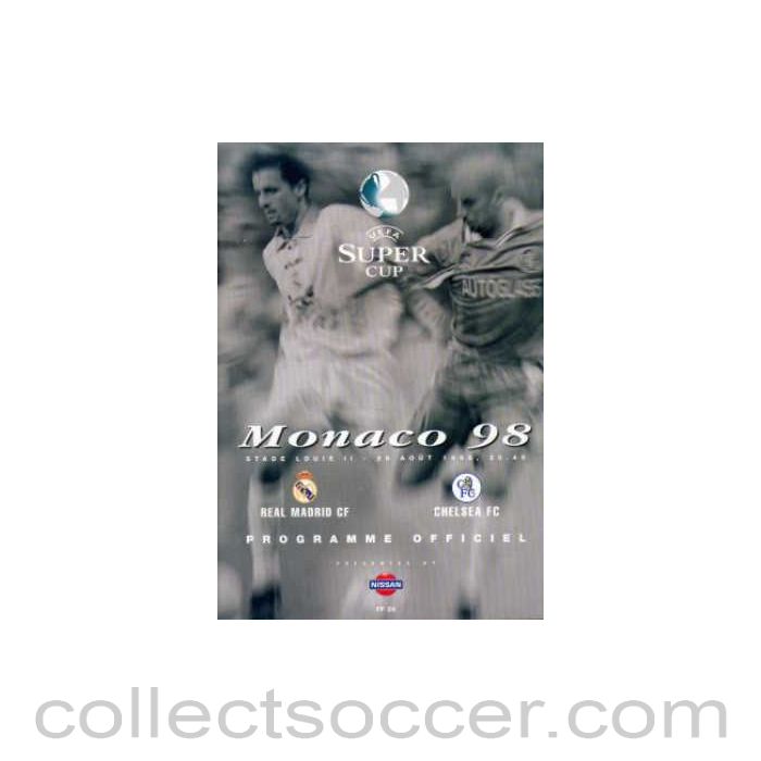 1998 Super Cup Final Real Madrid V Chelsea official programme