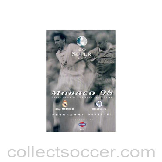 1998 Super Cup Final Real Madrid V Chelsea official programme