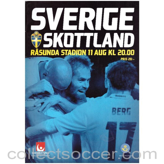 2010 Sweden V Scotland Official Programme