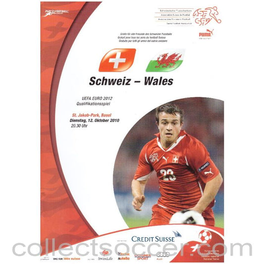 2010 Switzerland v Wales Official Programme