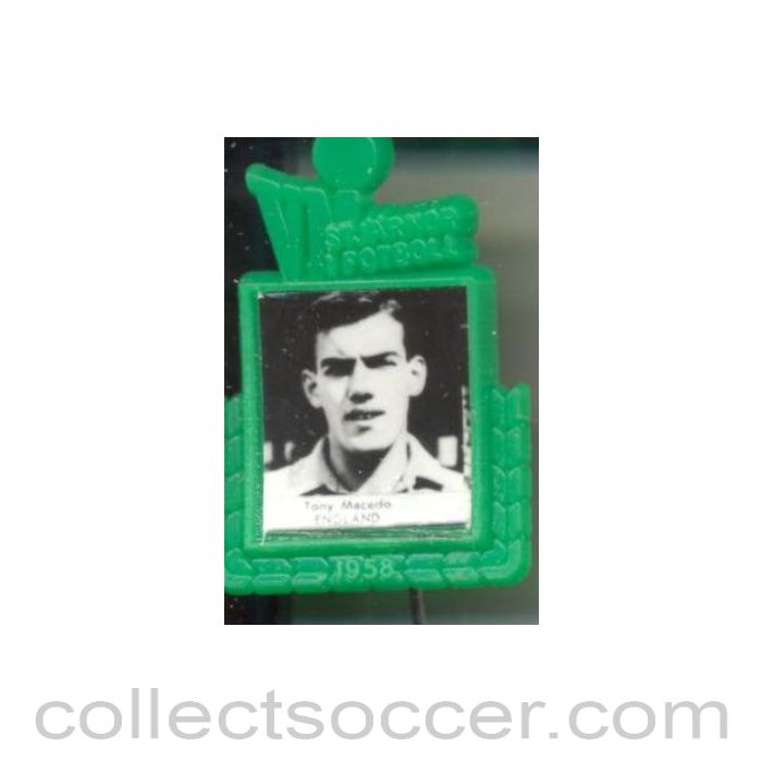 1958 - Tony Macedo England World Cup 1958 Badge Green