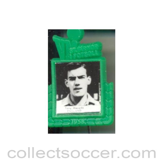 1958 - Tony Macedo England World Cup 1958 Badge Green