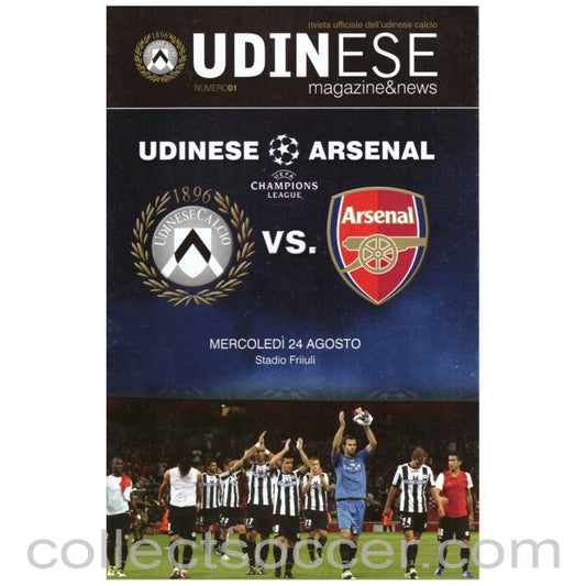 2011 Udinese v Arsenal Official Programme