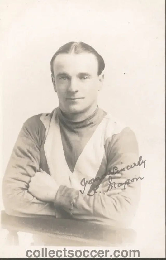 Very Rare Leeds United (City) Autographed Postcard probably Jack Hampson - Collect Soccer