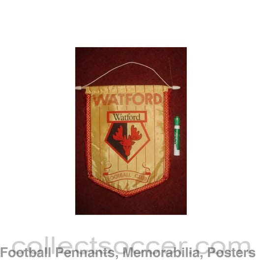 Watford large Pennant once property of the football referee Neil Midgley