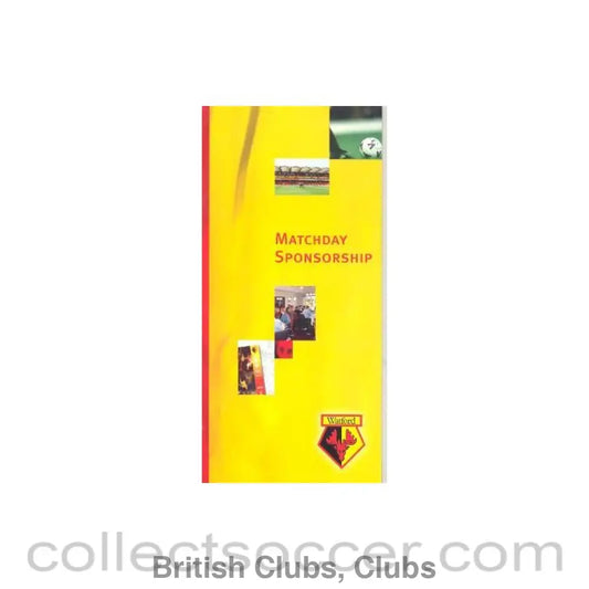 Watford Matchday Sponsorship flyer