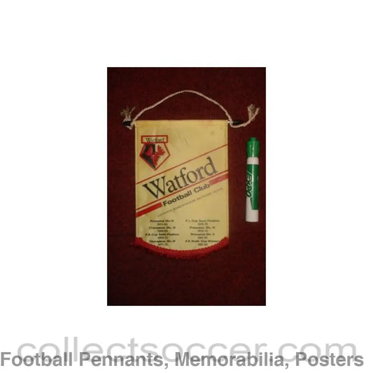 Watford small Pennant once property of the football referee Neil Midgley